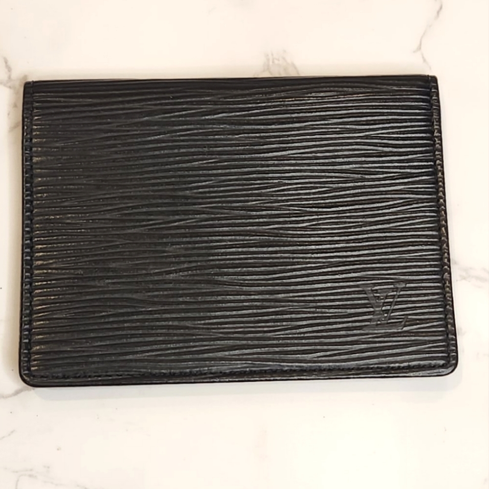Louis Vuitton Black Epi Leather ID Holder